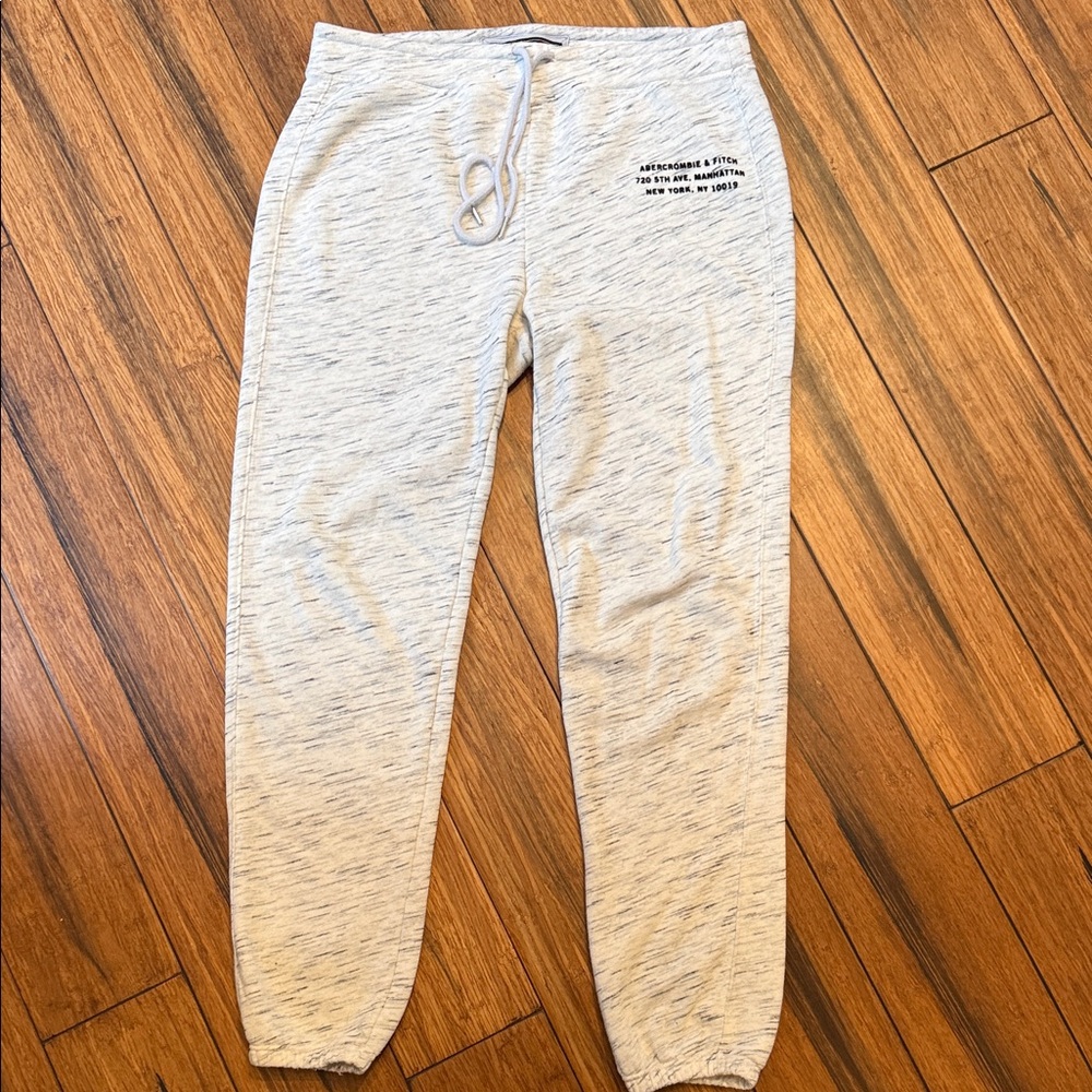 Abercrombie & Fitch Sz M Women’s Gray/Cream Jogger Sweatpants